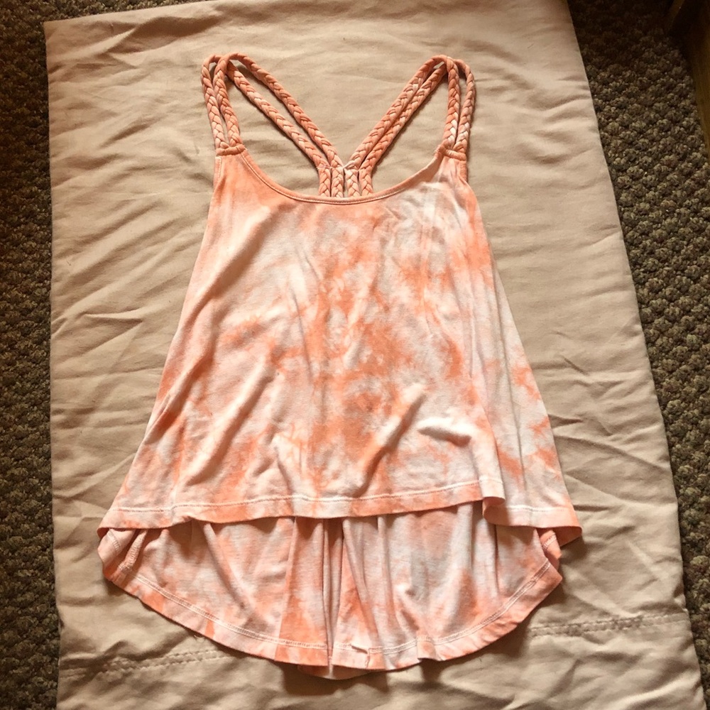 Mudd pink tie-dye crop top size large